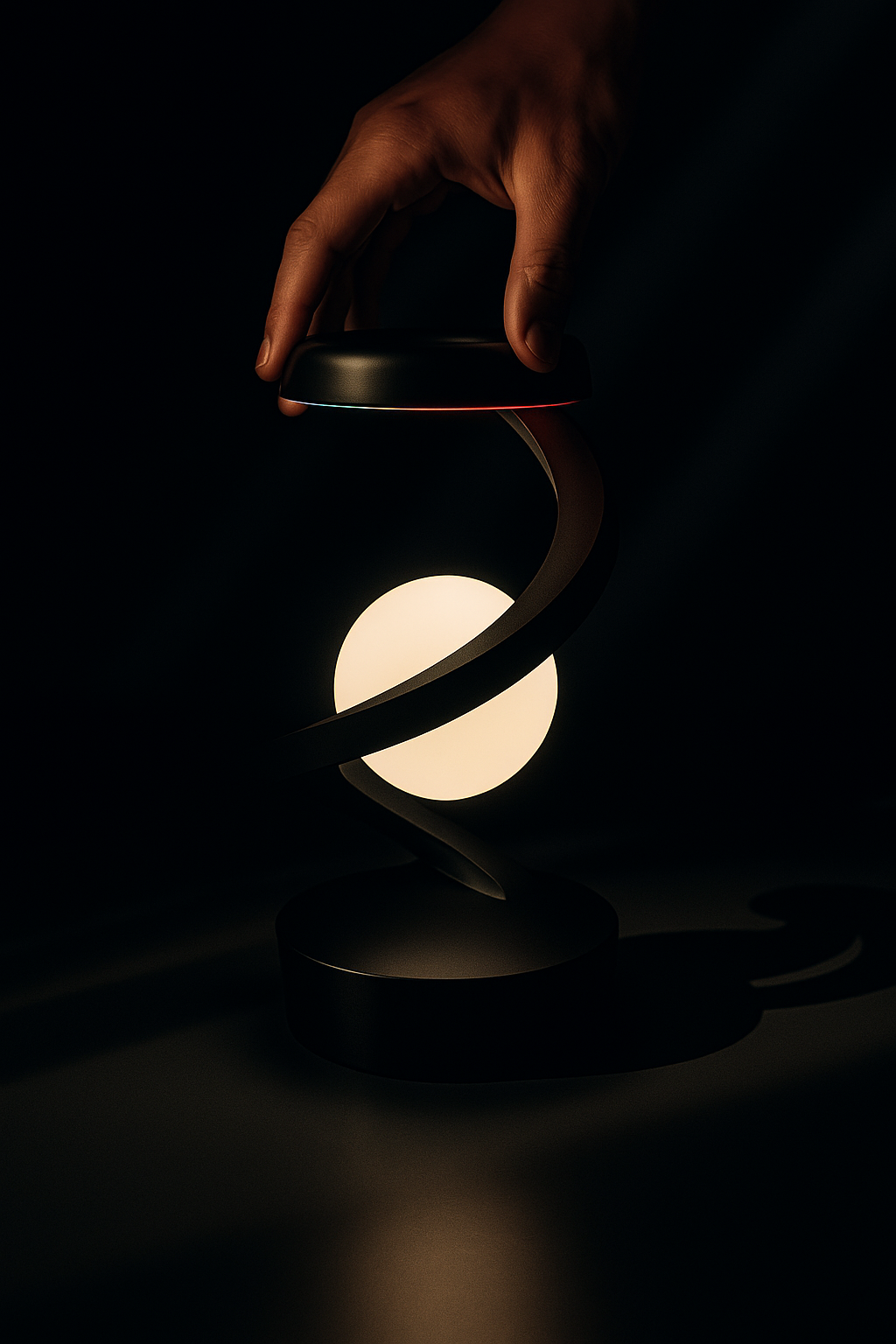 Lámpara Giratoria Minimalista con Diseño Futurista