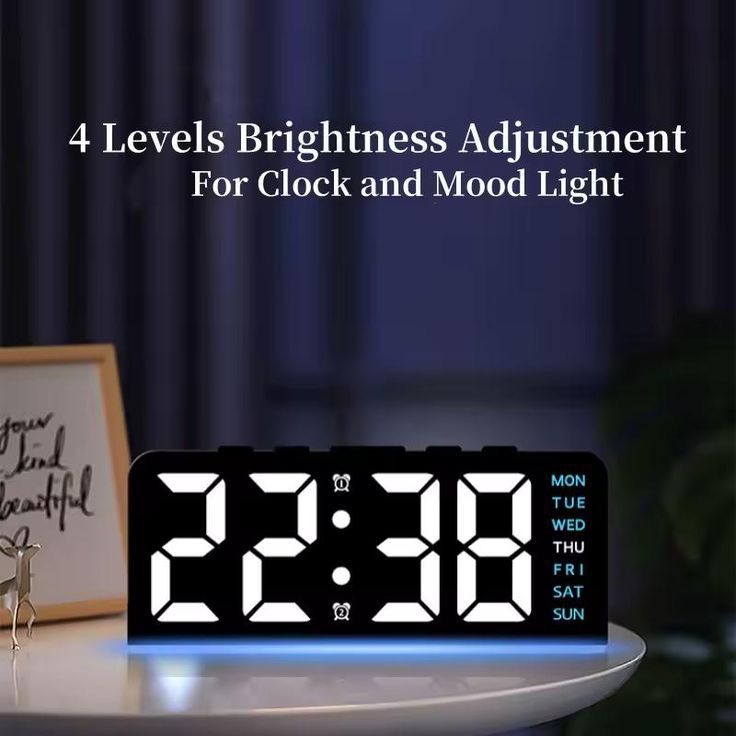 Reloj Despertador Inteligente con Luz Ajustable